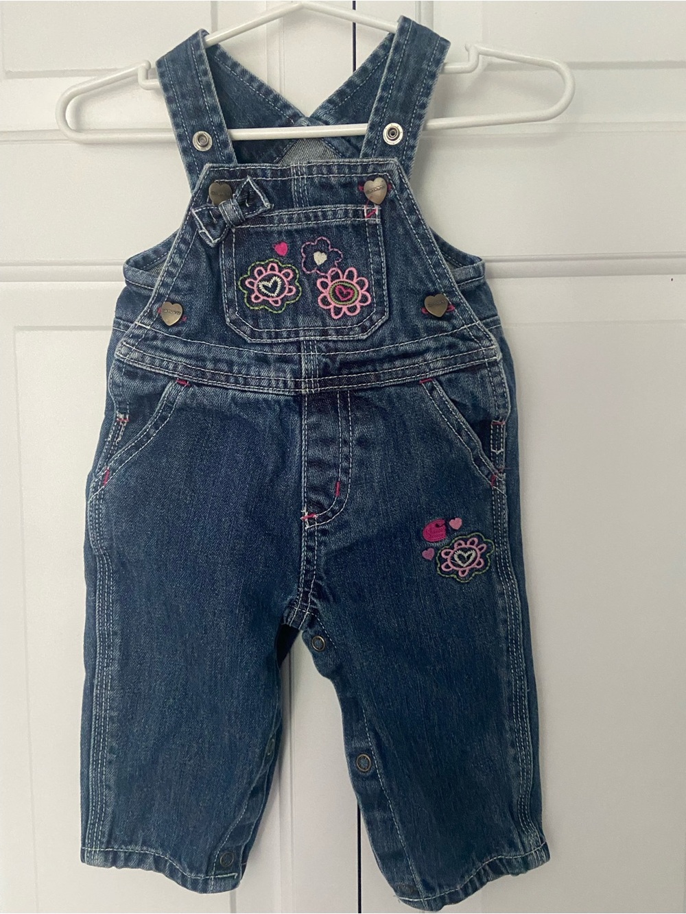 girls 6m carhartt floral overalls